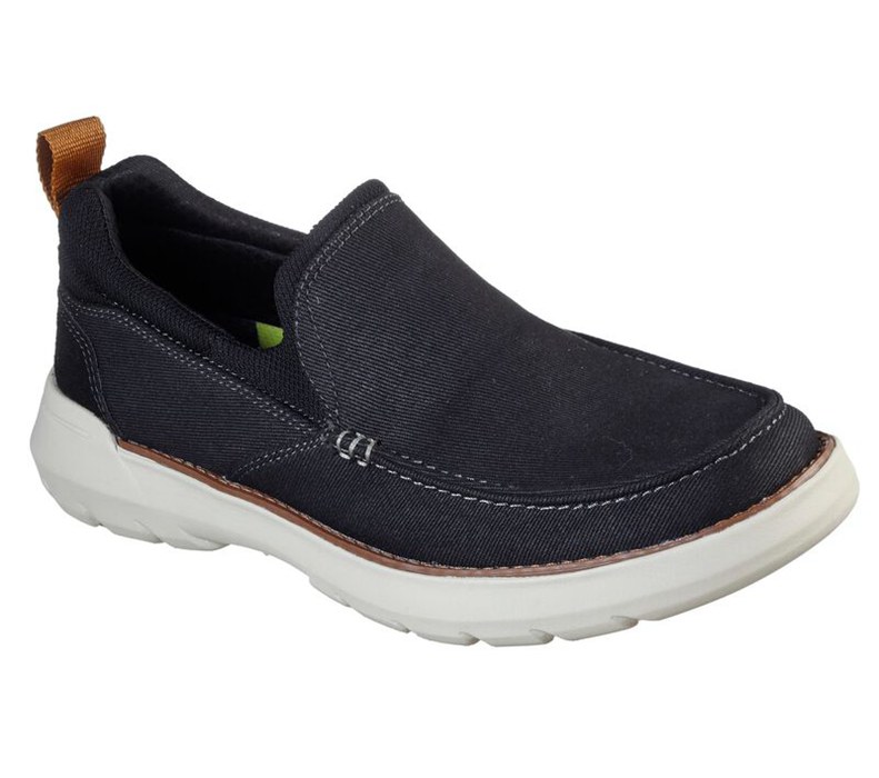 Skechers Relaxed Fit: Doveno - Hangout - Mens Slip On Shoes Black [AU-AA4097]